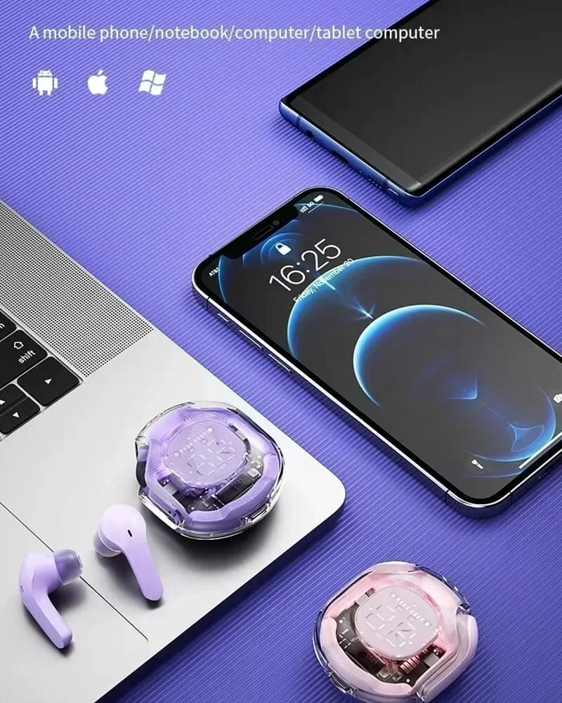 Air39 wireless Ultra pods Air 39 Ultra Buds | Air 39 earbuds | Clear sound quality, Bluetooth 5.3, Transparent case, Heavy bass stereo, Noise reduction, Sports earbuds with microphone, Waterproof, LED display, Suitable for all Android phones Touch Control
