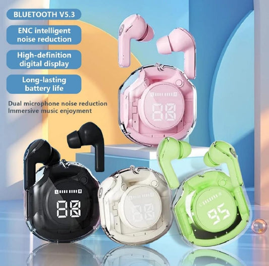 Air39 wireless Ultra pods Air 39 Ultra Buds | Air 39 earbuds | Clear sound quality, Bluetooth 5.3, Transparent case, Heavy bass stereo, Noise reduction, Sports earbuds with microphone, Waterproof, LED display, Suitable for all Android phones Touch Control